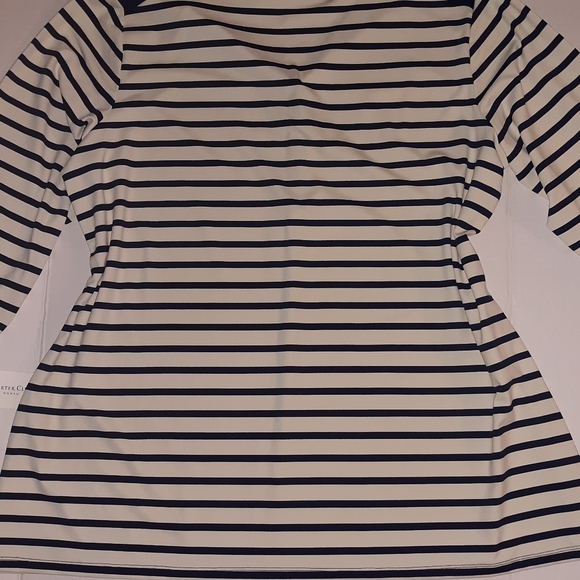 NWT ☆Plus Size ☆Charter Club ☆Stripe Henley 3/4 Sleeve 0X Top☆$69.99 retail - Picture 6 of 14